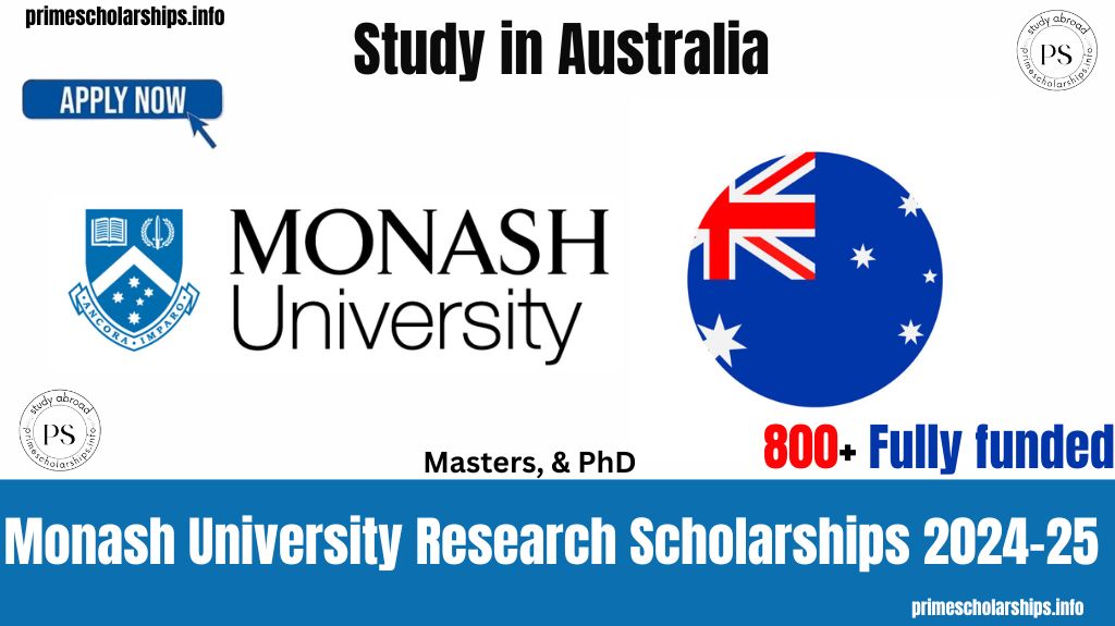 Monash University Research Scholarships 2024-25