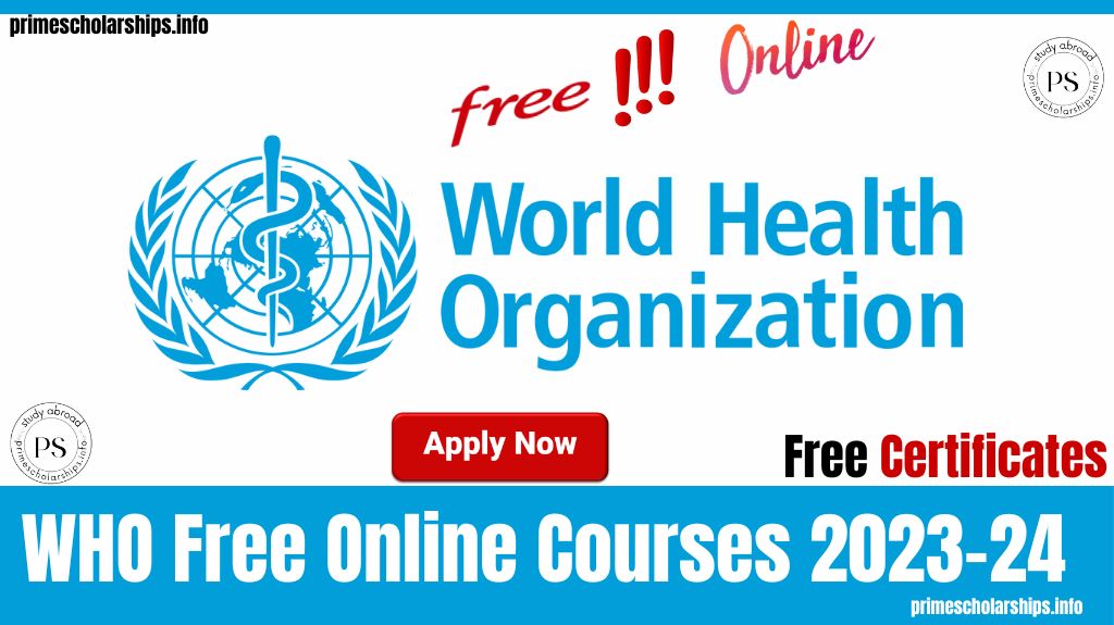 WHO Free Online Courses 2023-24